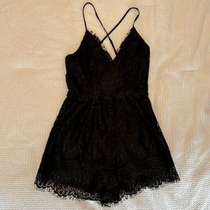 Miami Black Lace Romper